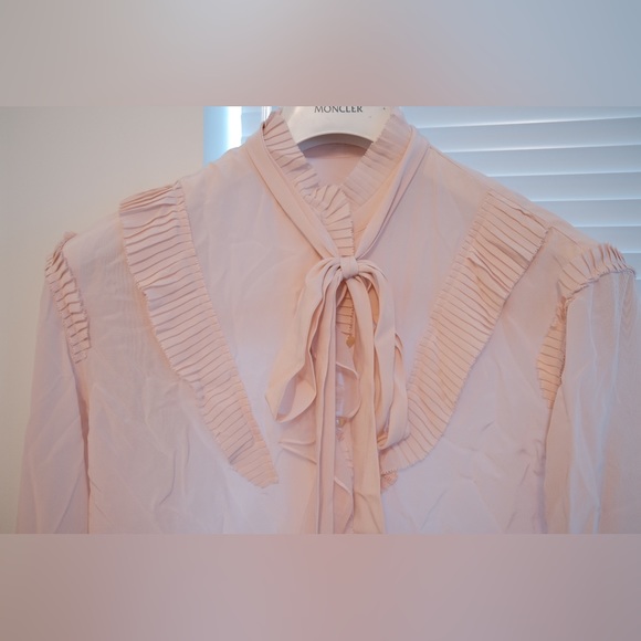 Coach pink shirt 100% silk blouse - Picture 2 of 5